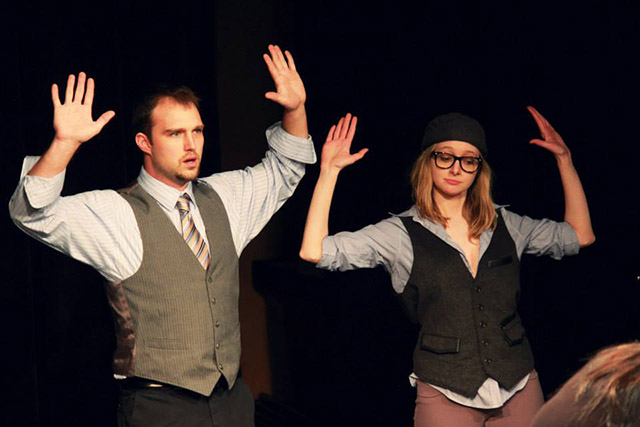 Cole McFarren and Stephanie Moeller in Two Gents
