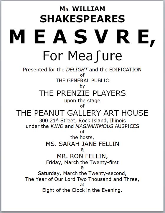 Measure for Measure program