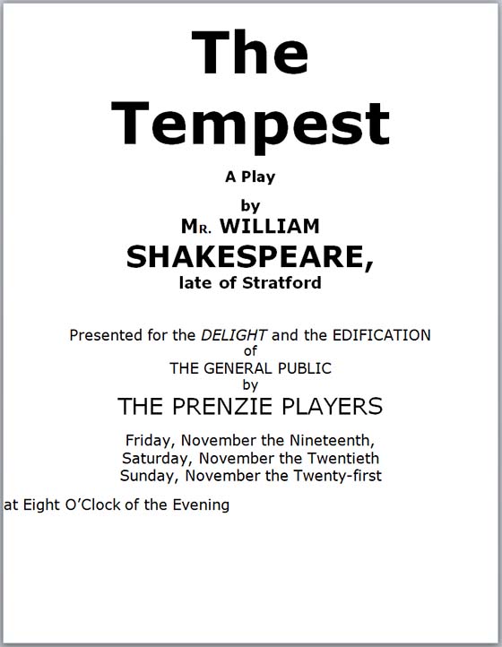 Tempest program